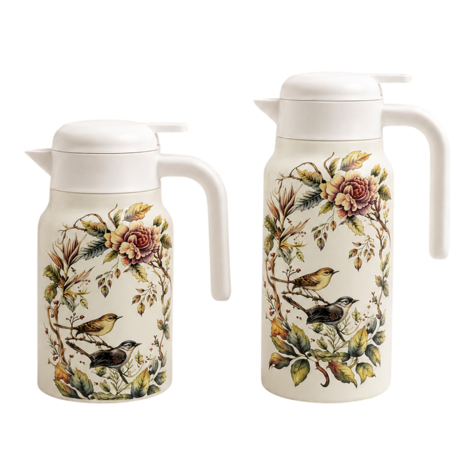Vintage Bird & Peony Floral