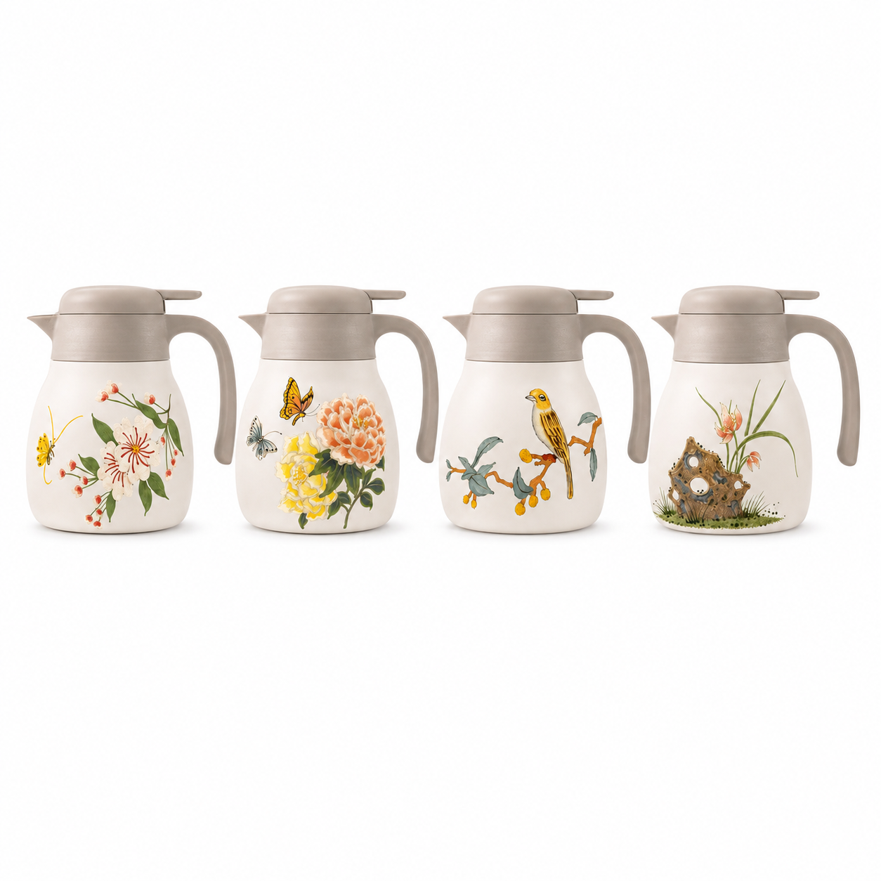 Oriental Bird‑and‑Flower 4‑Variety
