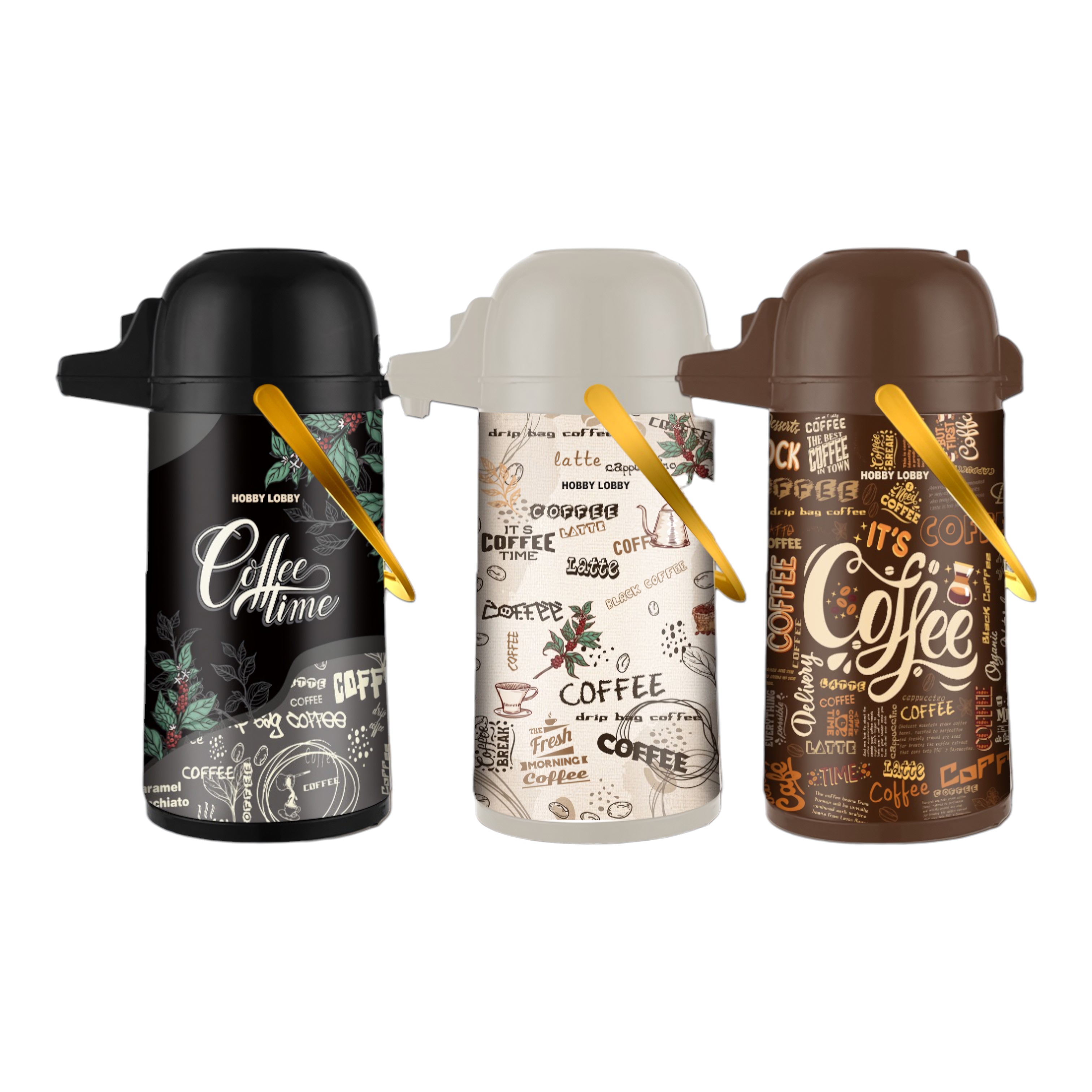 Vintage Coffee Print Air‑Pressure