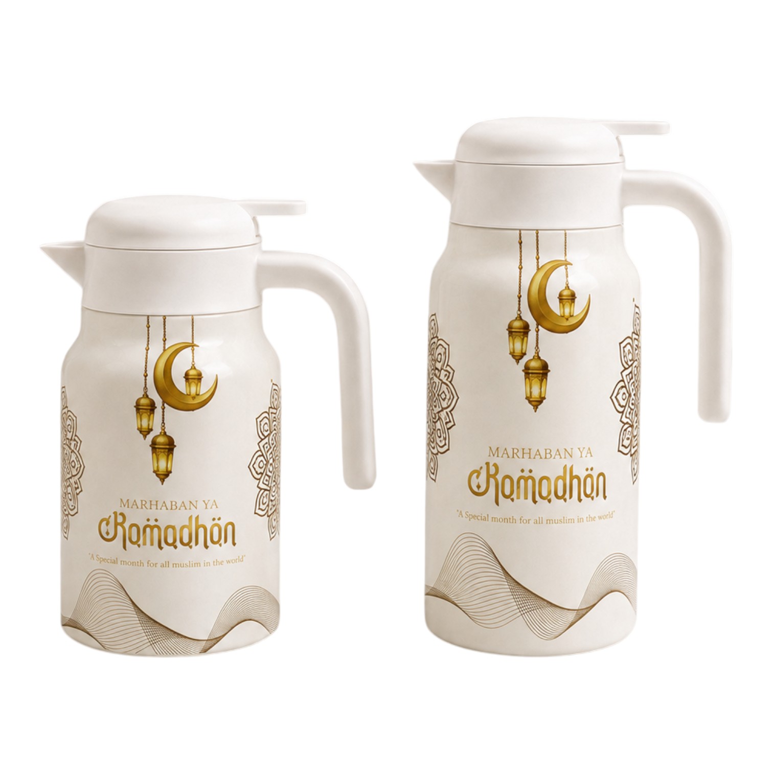 Golden Ramadan Lantern & Crescent