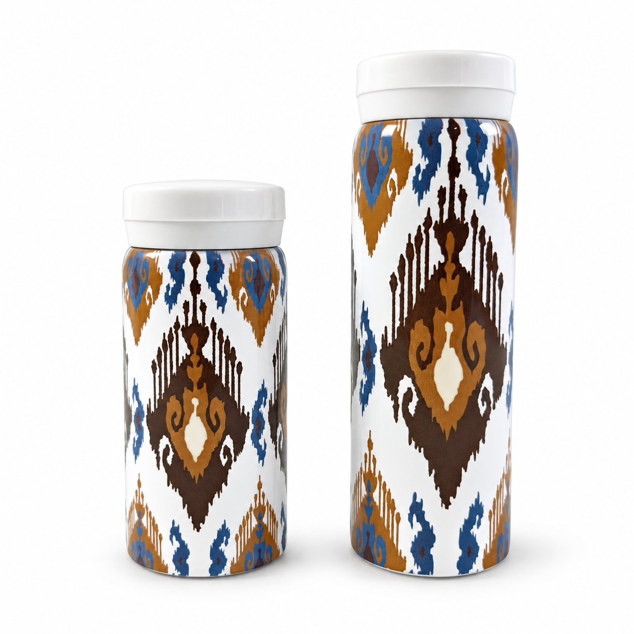 Blue & Brown Ikat Tribal